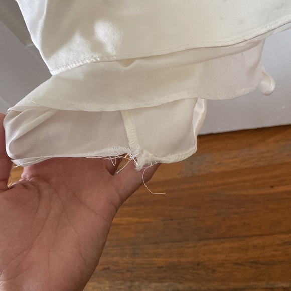 Michelle Mason STRAPPY WRAP GOWN WITH COWL - IVORY - Picture 6 of 13